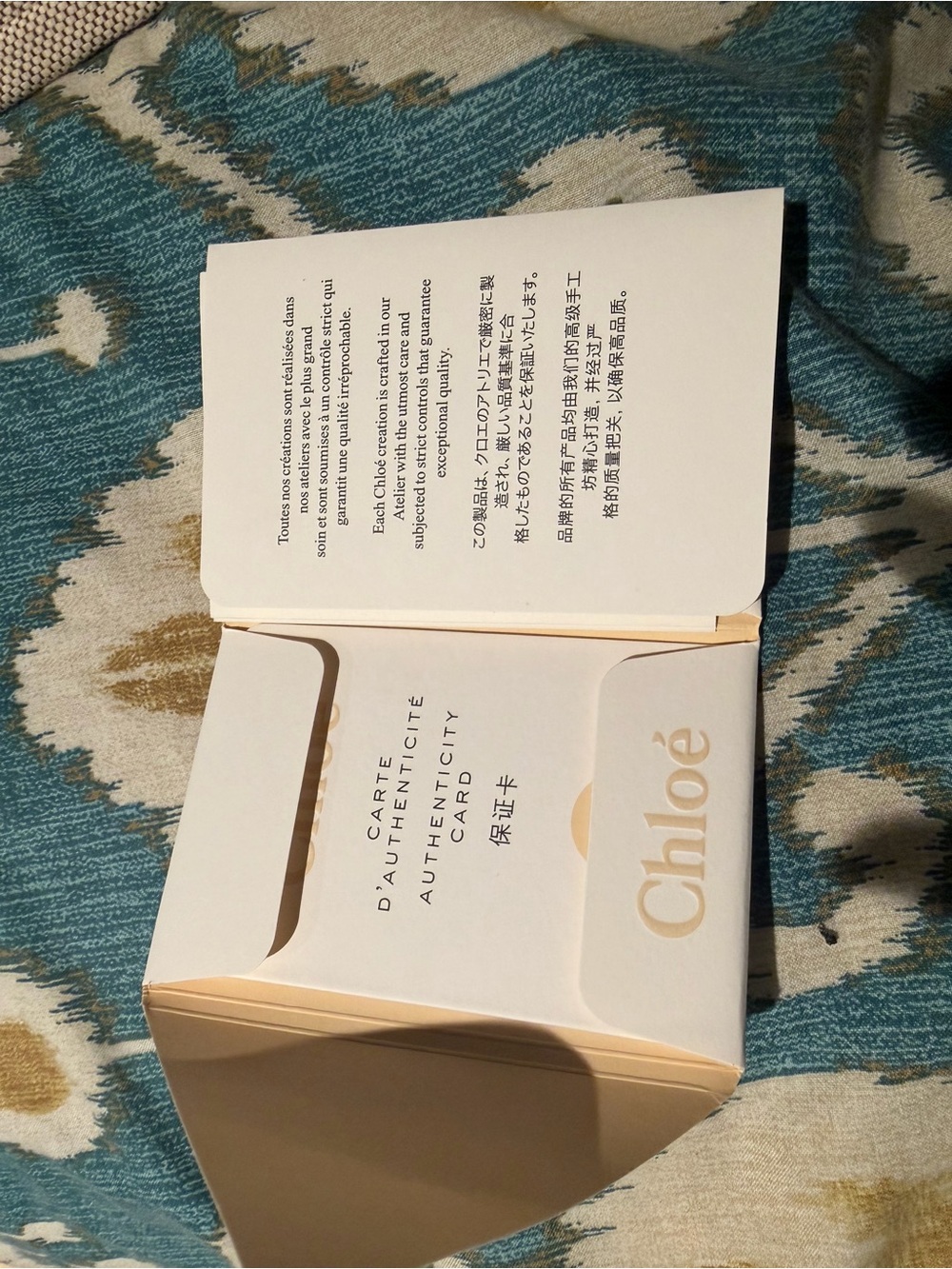 Chloé Authenticity Card Holder - Cream
